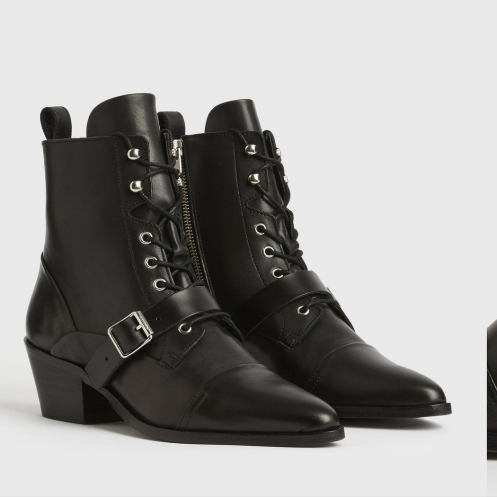 All saints Katy lace up boot size 36